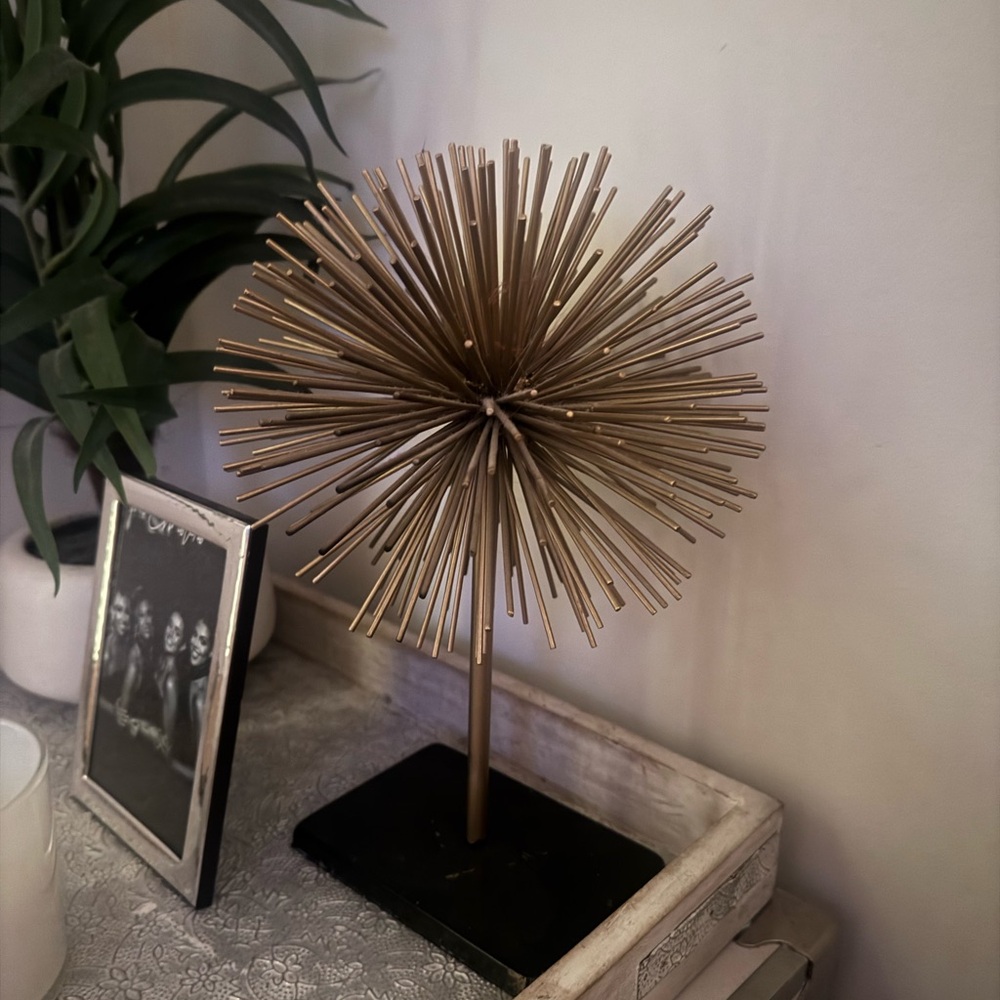Modern Gold Burst Sculpture